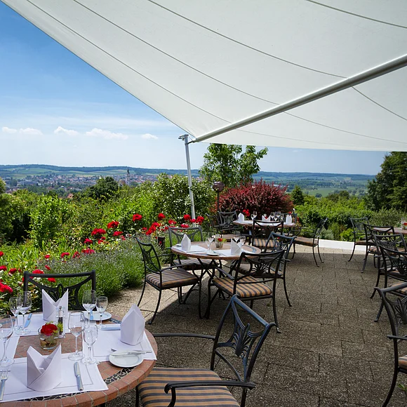Terrassenaussicht vom Parkhotel Donauwörth