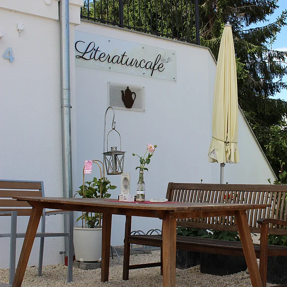 Terrasse im Literaturcafé Lindle