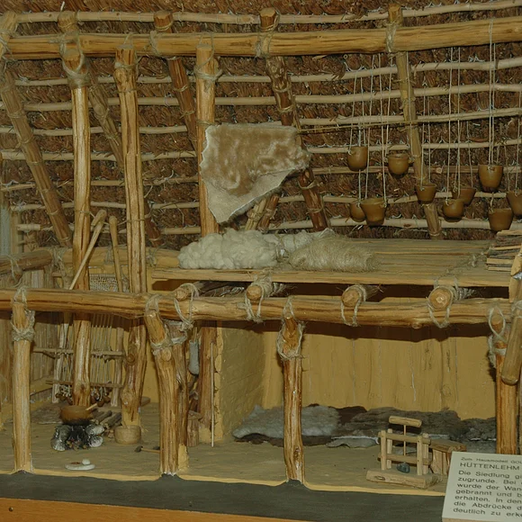 Model im Goldbergmuseum Hölzernes Hüttenmodel im Goldbergmuseum