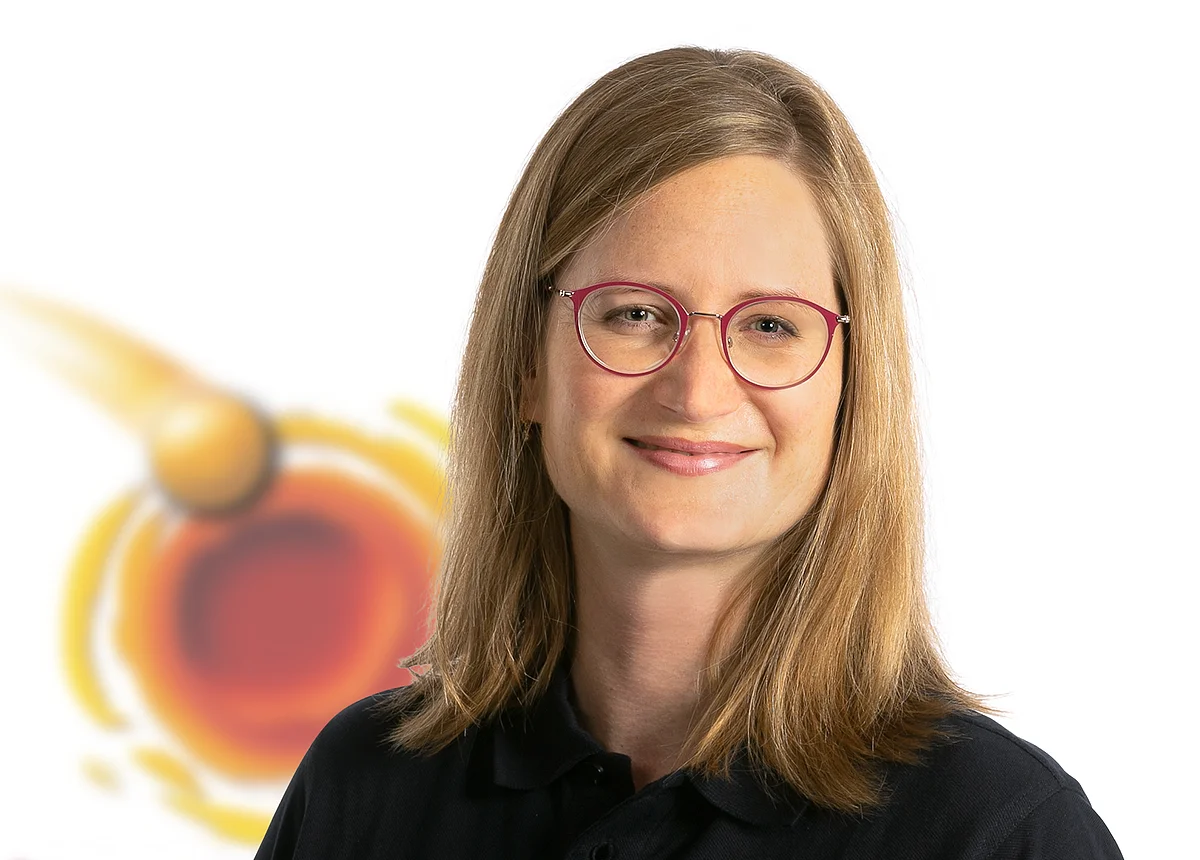 Das Porträtfoto zeigt die Geoparkführerin Martina Stöckle.