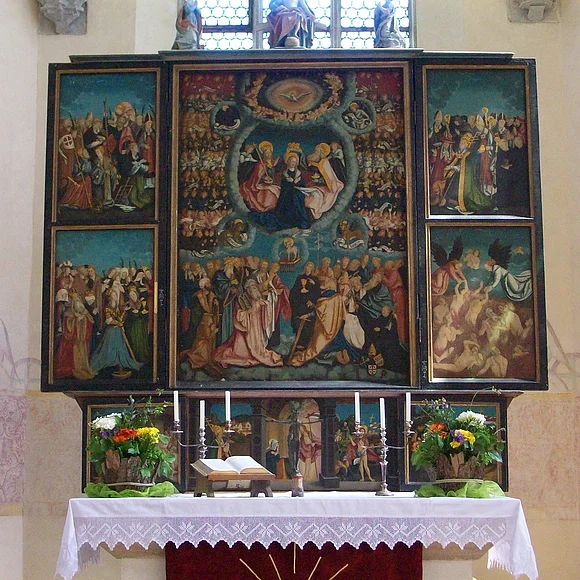 Blick auf den kostbaren Schaeufelinalter