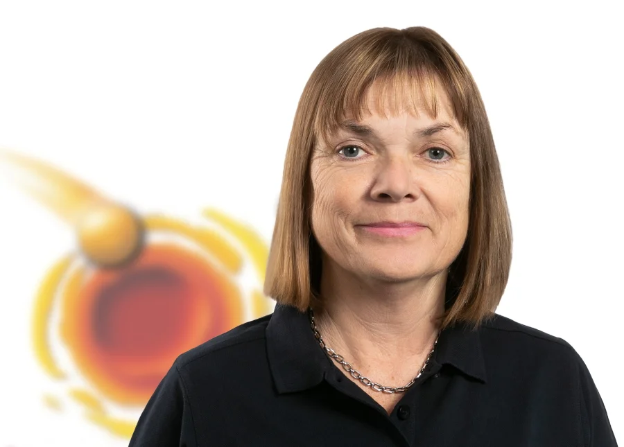 Das Porträtfoto zeigt die Geopark Führerin Sonja Fall.