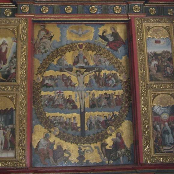 Seitenaltar Blick auf den detailreichen Seitenaltar