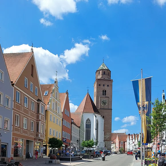 Donauwörth - Reichsstraße mit Liebfrauenmünster